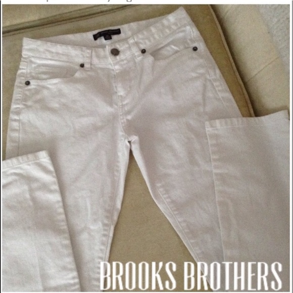 BROOKS BROTHERS WHITE JEANS 2 P NWOT - Picture 2 of 5